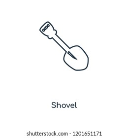 Shovel concept line icon. Linear Shovel concept outline symbol design. This simple element illustration can be used for web and mobile UI/UX.