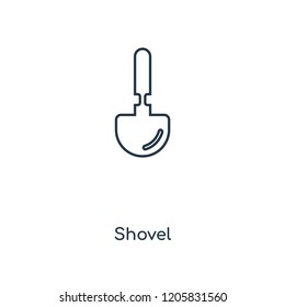 Shovel concept line icon. Linear Shovel concept outline symbol design. This simple element illustration can be used for web and mobile UI/UX.