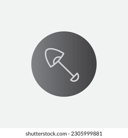 Shovel Construction Circle Icon Symbol Illustration Vector