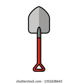 shovel construction isolated icon