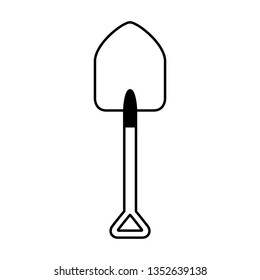 shovel construction isolated icon