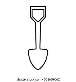 shovel construction isolated icon