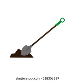 shovel construction isolated icon