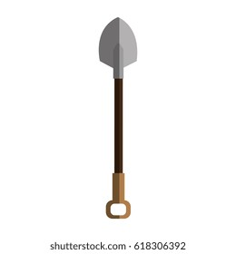 shovel construction isolated icon
