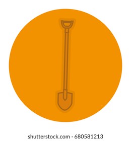shovel construction isolated icon