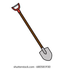 shovel construction isolated icon