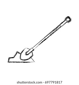 shovel construction isolated icon