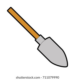 shovel construction isolated icon