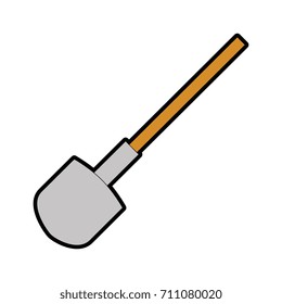 shovel construction isolated icon