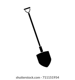 shovel construction isolated icon