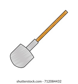 Shovel Construction Isolated Icon Stock Vector (Royalty Free) 712084432 ...