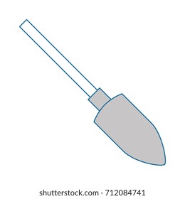 shovel construction isolated icon