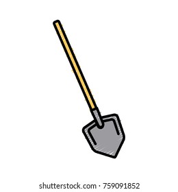 Shovel construction tool icon vector illustration graphic design