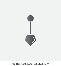 Símbolo de depuración del icono del vector de construcción de palas