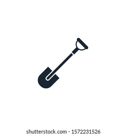 Shovel creative icon. filled simple illustration. From gardening icons collection. Isolated Shovel sign on white background