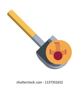 shovel with cryptocoin icon