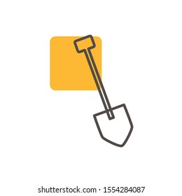 shovel design, Construction work repair reconstruction industry build and project theme Vector illustration