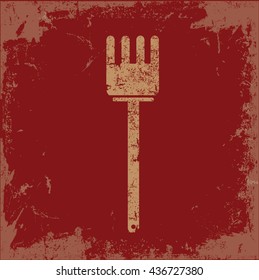 Shovel design on red background,vector