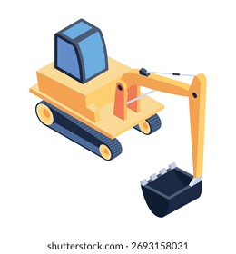 Ícone de vetor de escavador de pá que pode facilmente modificar ou editar
