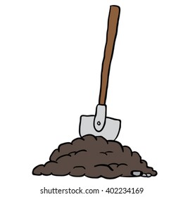 Shovel In Dirt Cartoon