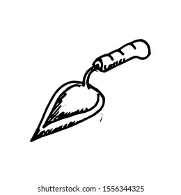 Shovel Doodle Icon Vector Simple Design