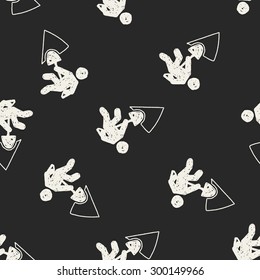 Shovel doodle seamless pattern background