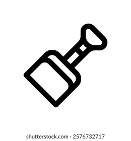 Shovel. Editable stroke vector icon.