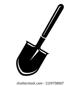 Shovel equipment icon. Simple illustration of shovel equipment vector icon for web design isolated on white background