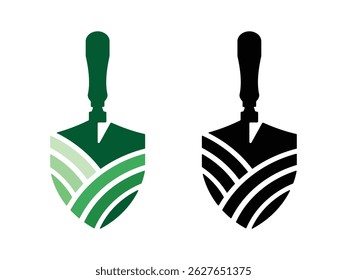 shovel farm symbol icon design vector isolated on transparent background