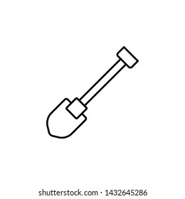 Shovel, firefighter icon. Element of firefighter icon. Thin line icon for website design and development, app development