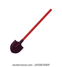 Shovel. A fireman s shovel. A firefighter s tool. A rescue device. Vector illustration isolated on a white background