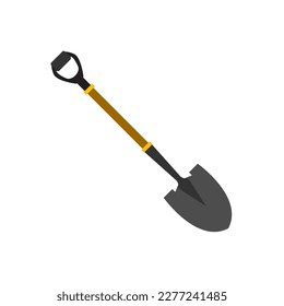 ilustración vectorial de diseño plano con palas aisladas en fondo blanco. Concepto de herramientas de jardín, construcción y reparación