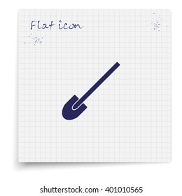 Shovel flat icon.