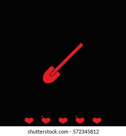 Shovel flat icon.
