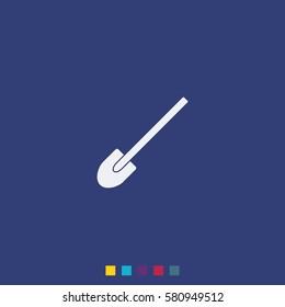 Shovel flat icon.