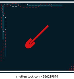 Shovel flat icon.