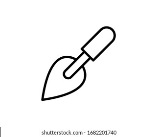 Shovel flat icon. Thin line signs of bone for design logo, visit card, etc. Single high-quality outline symbol for web design or mobile app. Showel outline pictogram.