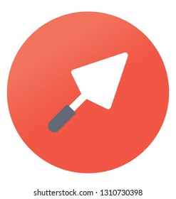 Shovel, flat rounded vector icon.