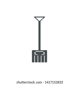 Shovel flat sign icon vector 