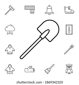 Shovel flat vector icon in autumn pack