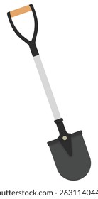 Shovel flat vector icon on white background.
