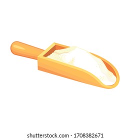 Shovel flour vector icon.Cartoon vector icon isolated on white background shovel flour.