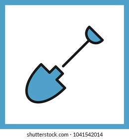 shovel garden digger vector icon