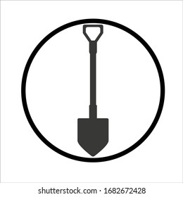 shovel, garden equipment. Icon Vector Logo Template Illustration Design. EPS 10 vector.