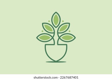 Shovel Garden logo design template element suitable for business agriculture gardening stock vector