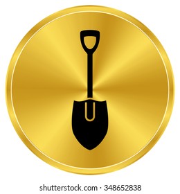 Shovel - Gold Vector Icon