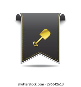 Shovel golden Vector Icon Design