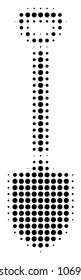 Shovel halftone vector icon. Illustration style is dotted iconic Shovel icon symbol on a white background. Halftone texture is round points.