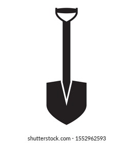 Shovel with Handle Concept Vector Icon Design, Metal Tool for digging, lifting and moving bulk materials symbol on white background