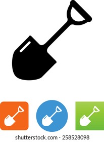 Shovel with handle symbol